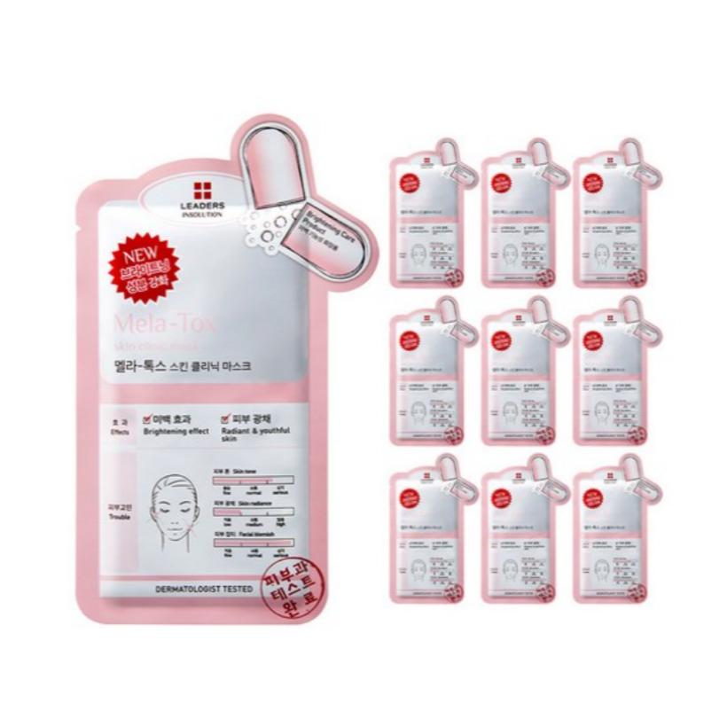 LEADERS Insolution Mela-Tox Skin Clinic Mask 10pcs Korea Beauty