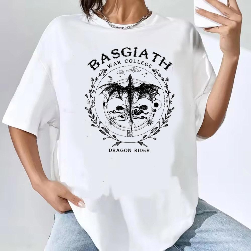 Fourth Wing T Shirt Teen Classic 2000s Streetwear Gothic Graphic Trendy Top Tees Comfortable Grunge Graphic Anime Graphic