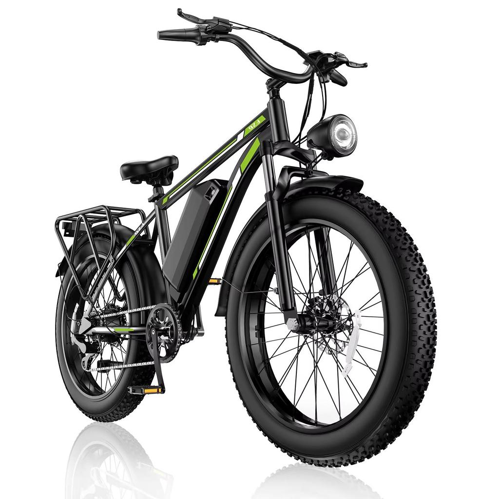 HiQiS F26 Electric Bicycle with 3 Riding Modes, 1000W Motor, 26 Inch Large Off-road Tires, 48V 15.6AH Large Battery, Maximum Range of 80KM