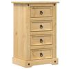 VidaXL Corona Bedside Table 53x39x84 Cm Solid Pine Wood, Bedside Cabinet, Side Table, Bedside Cabinet, Wardrobe of 4005660