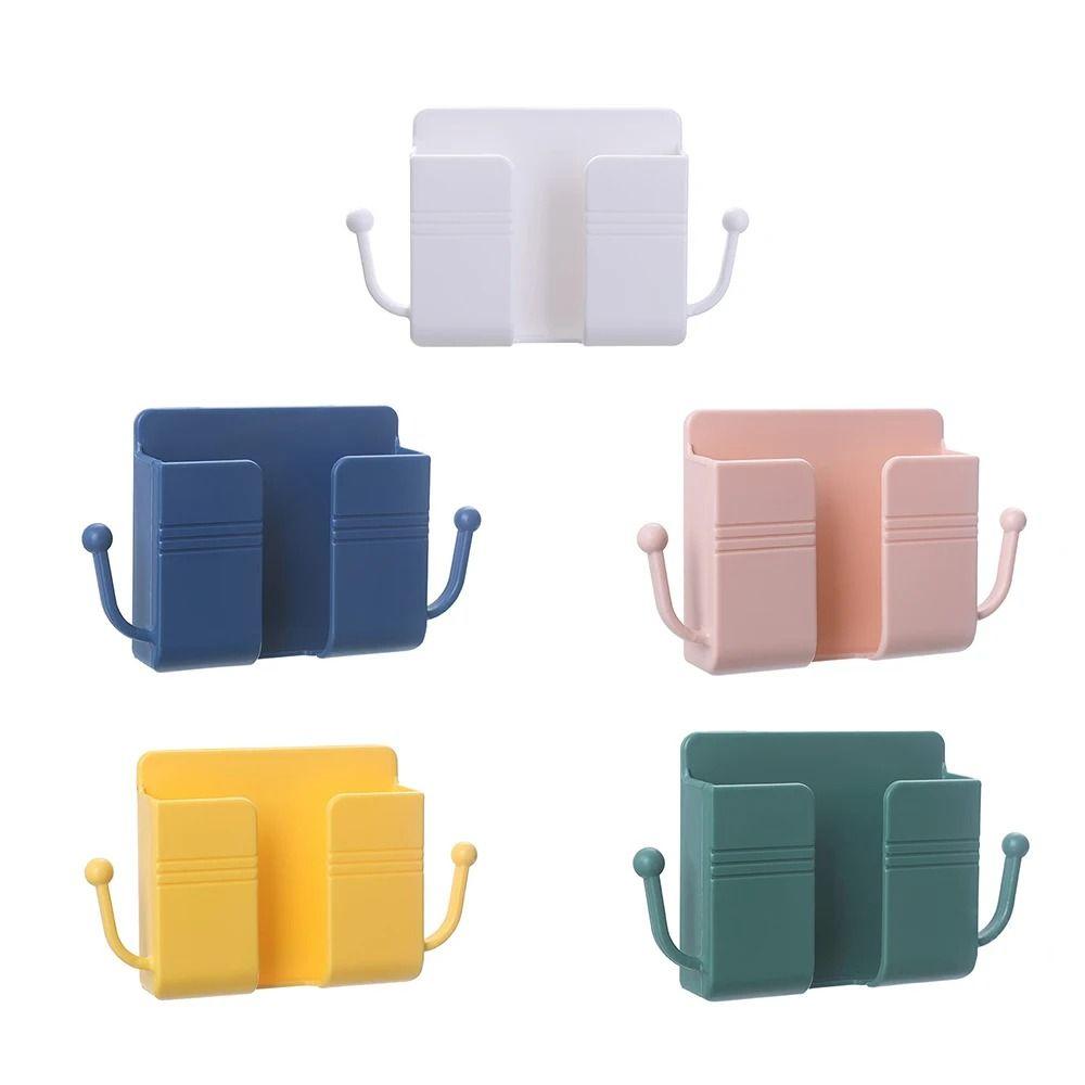 1Pcs Wall Holders Wall Mounted Storage Box Mobile Phone Plug Phone Charging Holder Rack