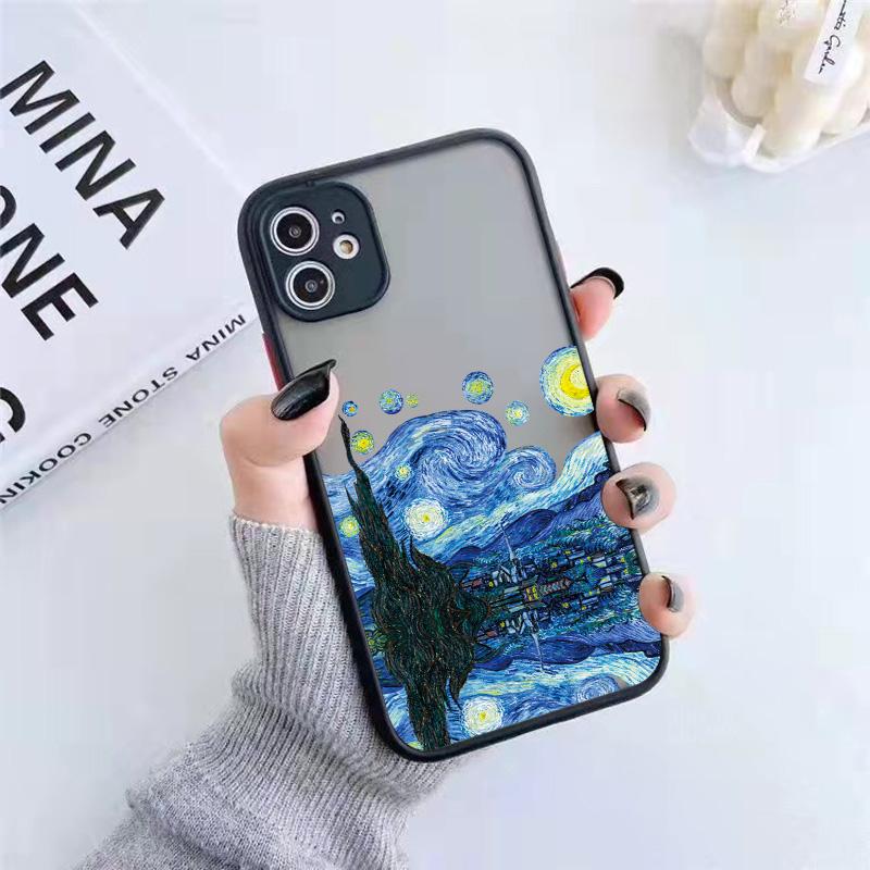 

For Coque iphone 7 8 16 15 14 11 12 13 Pro Max Mini X XR XS Max Phone Cases Art Van Gogh Oil Painting Soft Shockproof Covers for iphone 15Promax