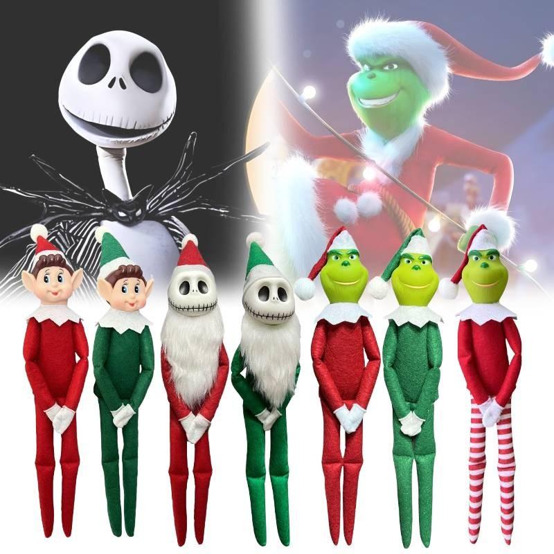 Doll Suffed Christmas Plush Toy Dressed Elf Ornament For Home Decor Gift