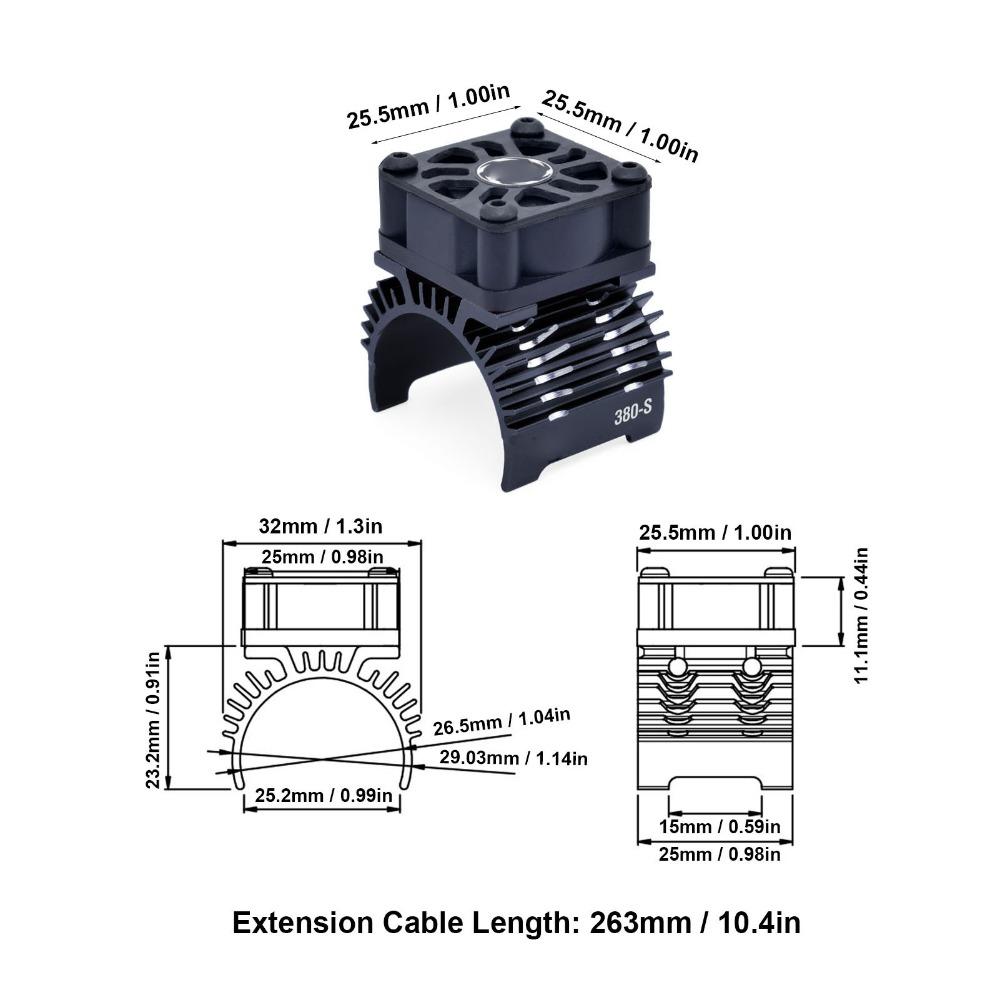 Aluminum Alloy RC Motor Cooling Fan Heatsink 8.4V Brushless Motor Fan Heatsink  Off-Road Racing