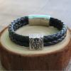 Archangel St Michael Viking Bracelet Norse Men Warrior Jewelry Medieval Revival Bangle