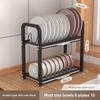 Single-Layer Kitchen Bowl & Dish Rack for Cabinet Storage and Drainage