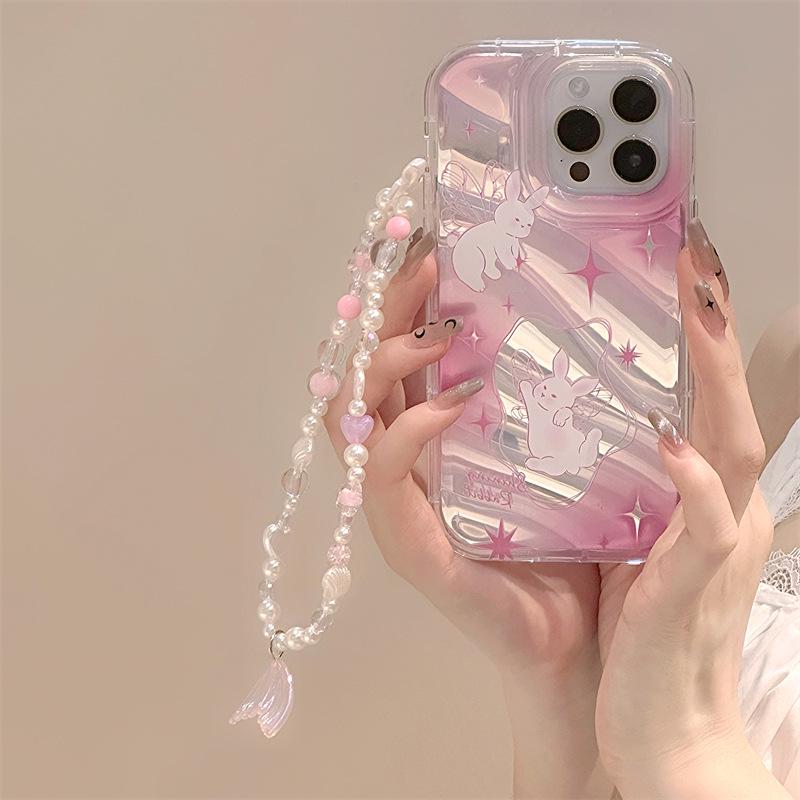 Zhitai Bracelet Mobile Phone Case for iPhone 11/12/13/14/15/16Pro, Mirror Paper Design, Suitable for Phantom and Promax Models