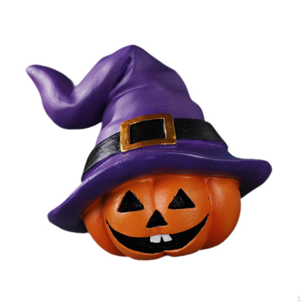 Resin Sculpture Craft Halloween Pumpkin Decoration for Shelf Table Landscape