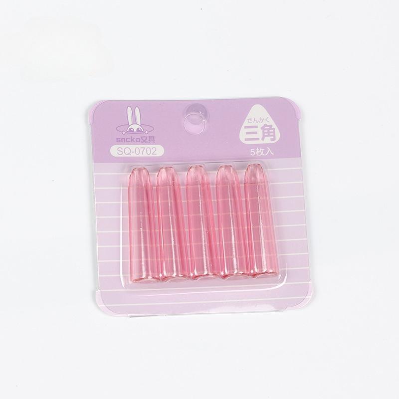 5PCS/set Pen Cover Clear Plastic Pencil Cap Transparent Pencil Top Pencil Protective Cap Extender