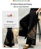 New Chinese Jacquard Ethnic Cotton-Linen Women's Skirt-Pants: Loose, Retro, Wide-Leg Trousers