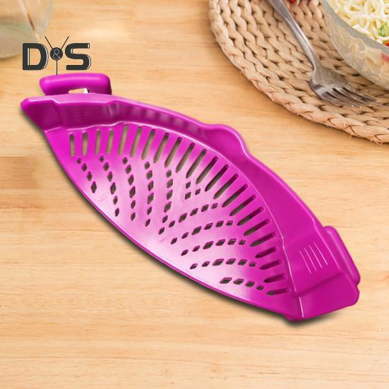 Clip on Sink Strainer Pan Pasta Strainer Silicone Food Strainer Anti-Spill Drain Basket Universal Colander for Kitchen Restaurant Picnic