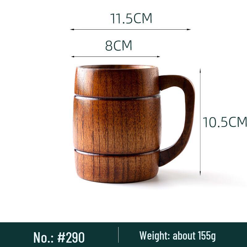 Abay Sour Jujube Wood Mug with Wooden Handle