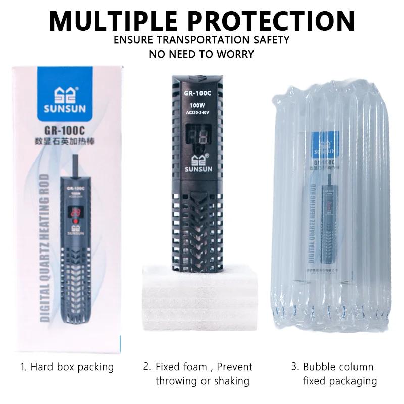 Aquariums Submersible Heater Display Digital Fish Tank Heating Rod With thermometer Constant Temperature Control 220-240V