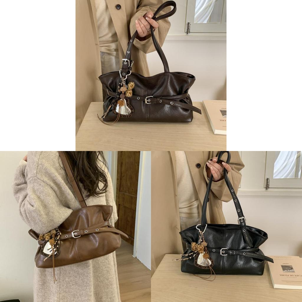 Classic Pu Leather Tote Bag For Women With Zipper Closure And Inner Pouch For Daily Office Use