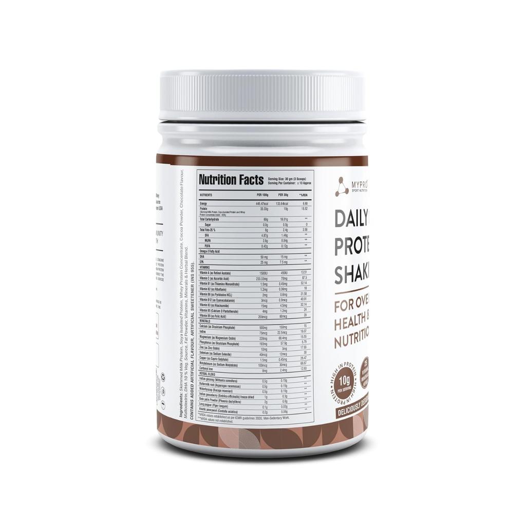 Chocolate Protein Shake (400 G), Daily Protein Shake (Chocolate Milkshake),  Mypro Sport Nutrition