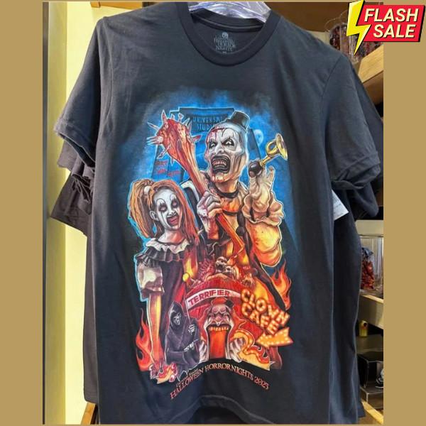 Universal Studios HHN Halloween Horror Nights 2025 Террифайер Футболка Одежда новая с Унисекс Футболка XXL