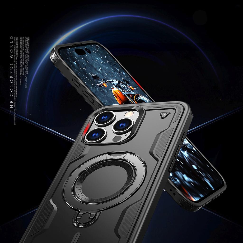 Etui Pokrowiec Na Iphone 16 Pro Max Hybrid Armor Trendy Magsafe - Czarny