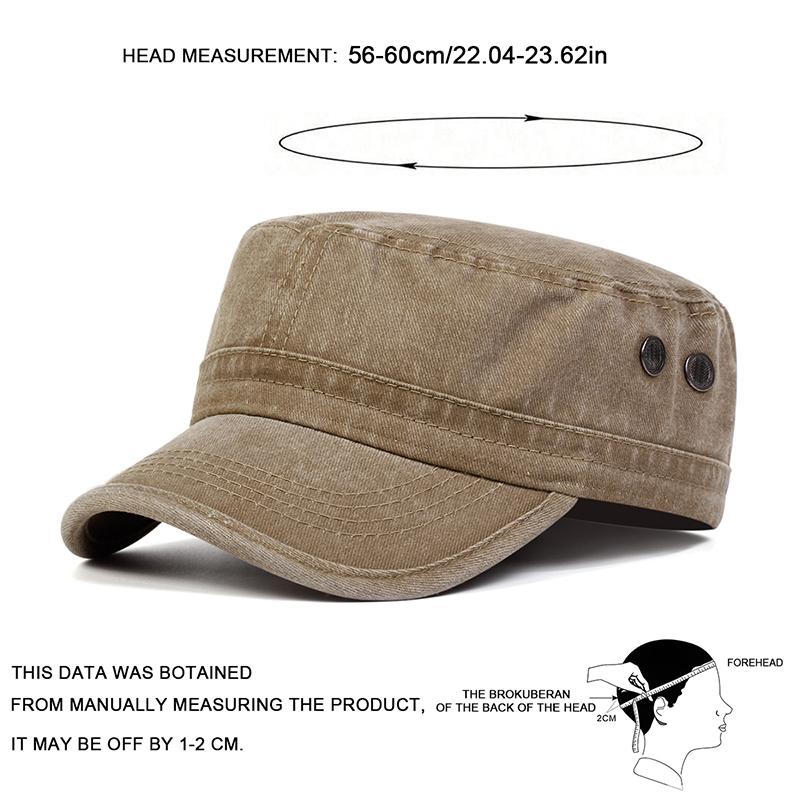 Unisex Wash Flat Top Caps Breathable Cotton Baseball Cap Outdoor Sun Protection Trucker Hats Light Plate Hat
