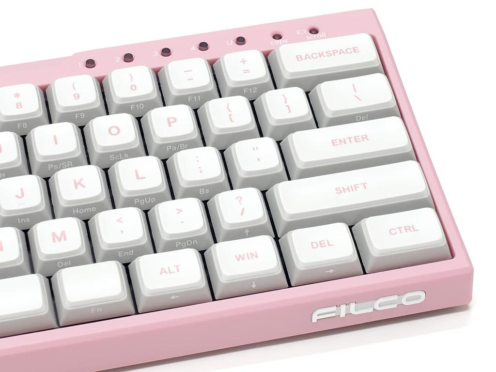 FILCO Majestouch Convertible Strawberry Layout Englez Axă Roșie Silențioasă Tastatură Compactă 63 Taste Conexiune Wireless Bluetooth Conexiune Prin Cablu USB