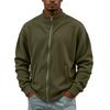 Men's Retro Corduroy Zip Cardigan with Two Pockets Casual Sweater