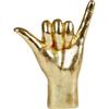 7.8'' Resin Gold Ornament ASL Signal Sculpture, 66" Hand Gesture Decoration Figurine Statue Thanksgiving (JS0367)