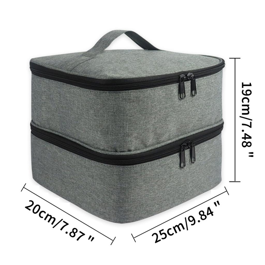 Nail Polish Storage Bag Travel Portable Organizer Double Layer Carrying Case Holds 30 Bottles for Fingernail Polish