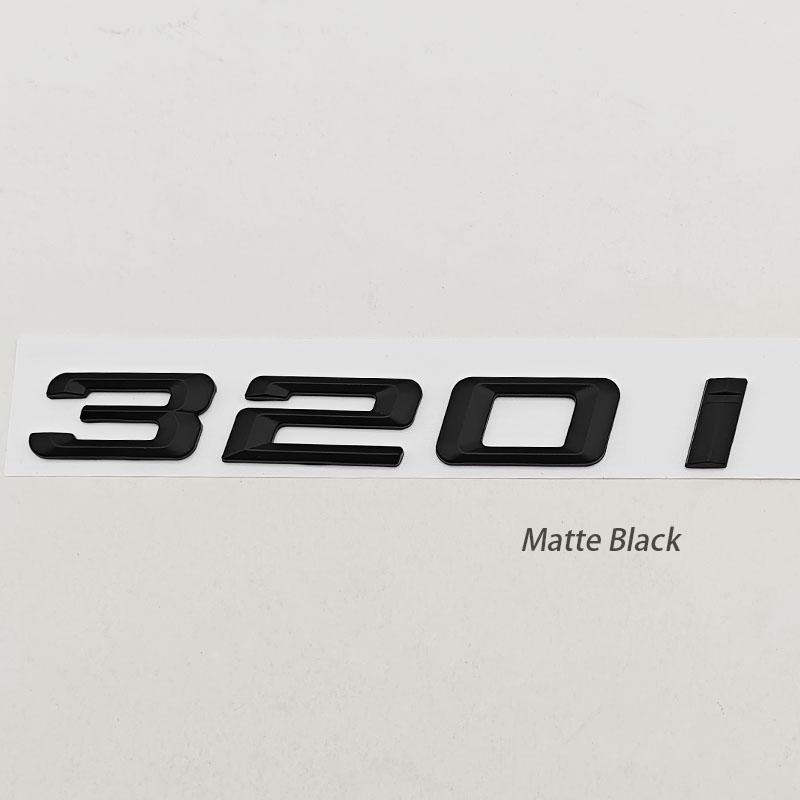 3D ABS Matte Black Car Letters Logo 320d 320i Emblem Sticker Rear Trunk Badge For BMW 320d 320i E90 E91 F30 F31 Auto Accessories