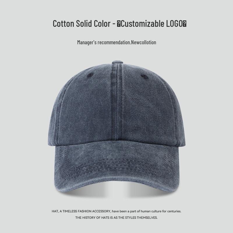 "65cm Unisex Solid Color Baseball Cap with Soft Top, Deepened and Widened Brim for a Slimmer Face Look."