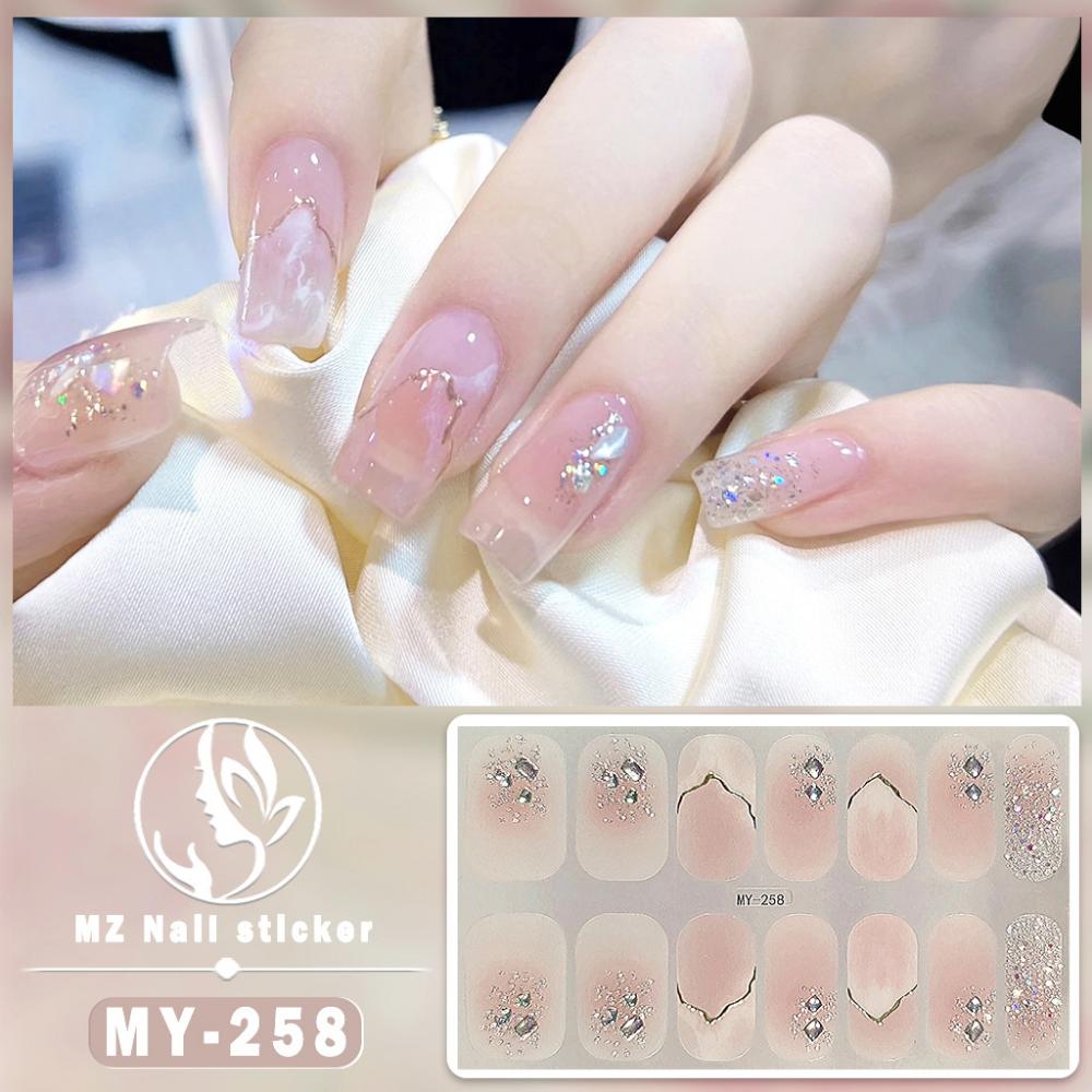 Three-dimensional Waterproof No-bake Gel Nail Polish Film Full Sticker European and American Sexy Nail Film Paper Nail Film Paper