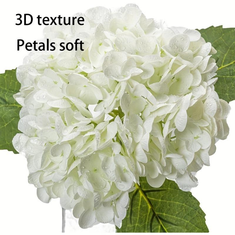 3D Latex Artificial Hydrangea Branches Big Hydrangea Flower Real Touch Artificial Flowers Home Table Office Wedding Decoration