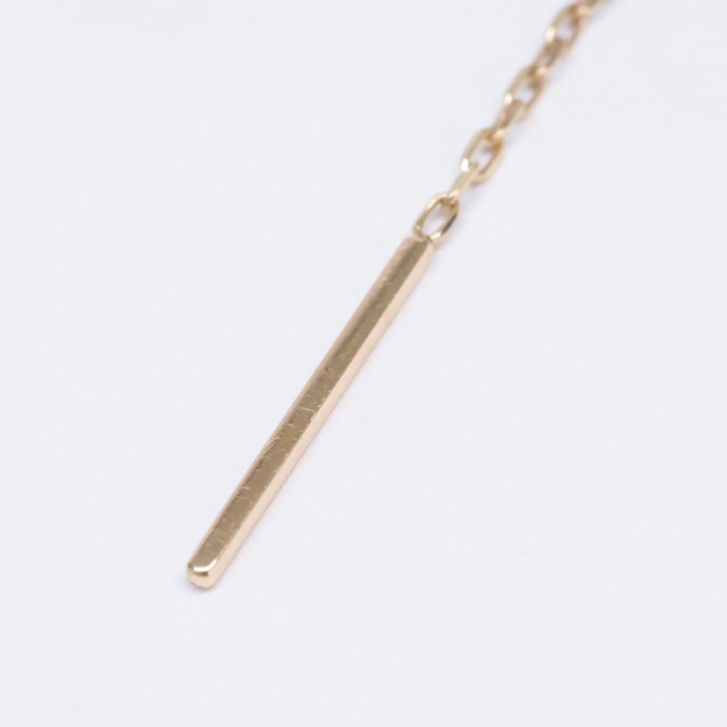 HIROTAKA [Excellent Condition] AB45KME K10 ALL ABOUT BASICS Toggle Chain, Single Ear Earring Yellow GoldUsed