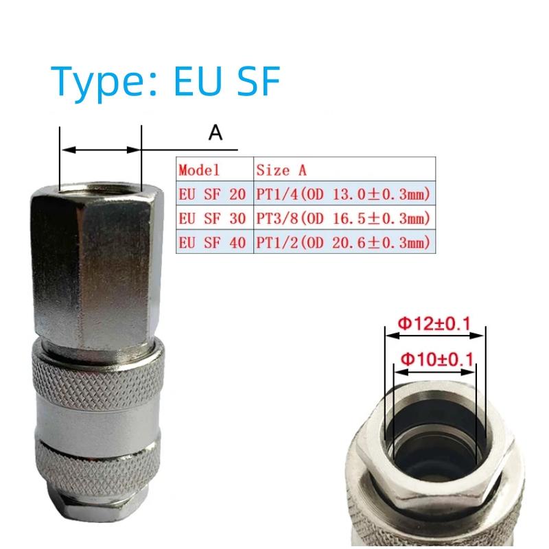 Conector pneumatic cu eliberare rapidă 3 în 1 Rapidități pentru fitinguri pentru furtunuri de aer Cuplaj Accesorii pentru compresor Standard european