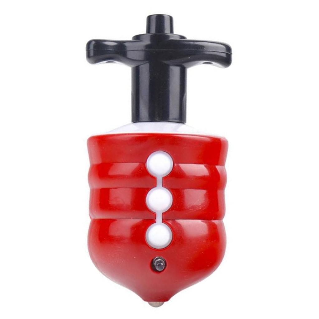 Electric Gyroscope Toy Colorful Lights Music Function Automatic Rotation Gyroscope for Kids Red