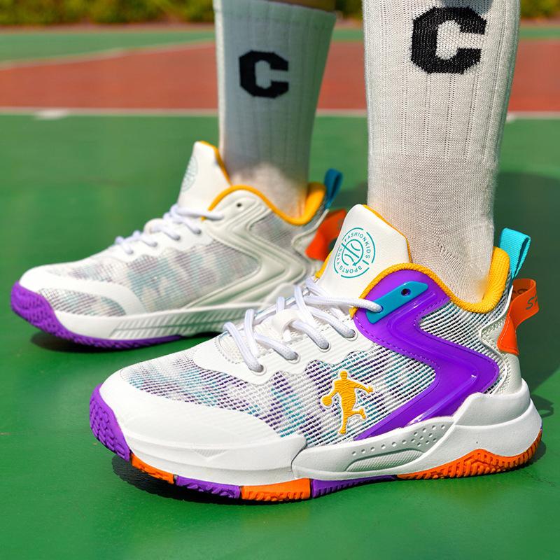 Boys basketball shoes medium and large children non-slip breathable classmates boys sports shoes elementary school children boys sports shoes