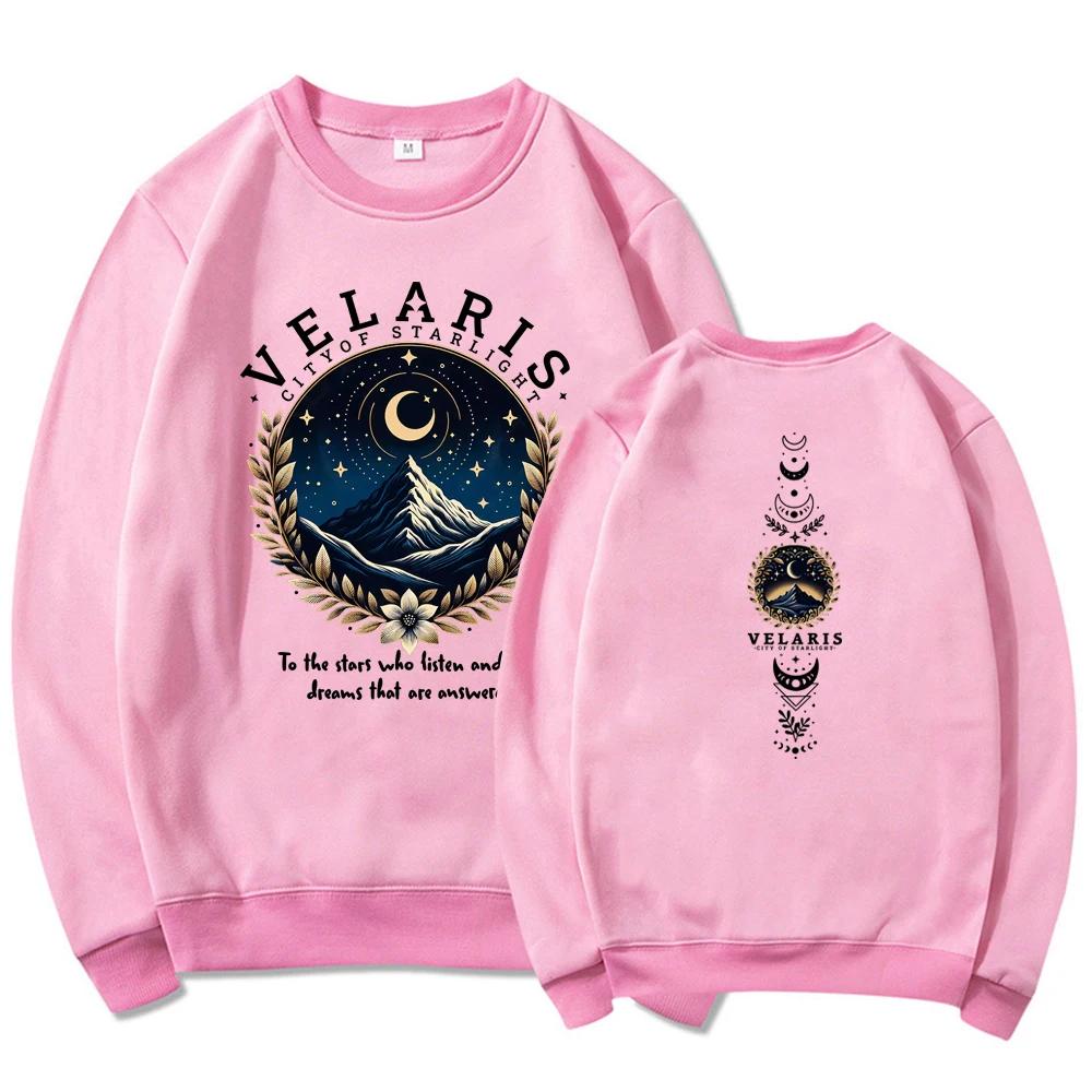 Mikina Velaris City of Starlight ACOTAR Mikina The Night Court Dámské Grafické Mikiny Vintage SJM Merch Pullover