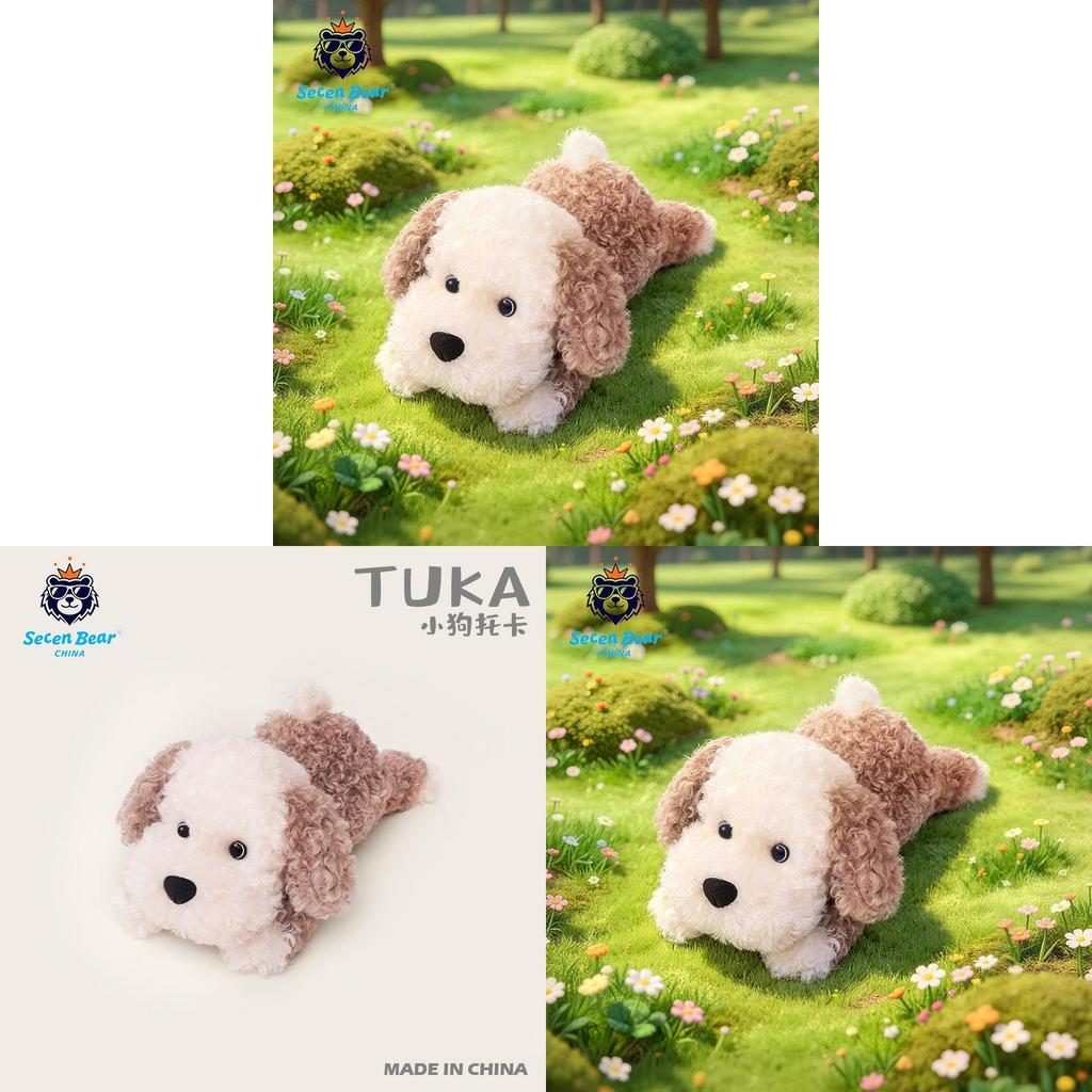 Cute Puppy Plush Toy Pillow With Pp Cotton Filling For Kids And Adults