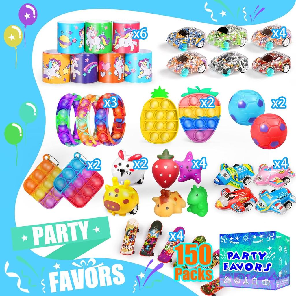 75/150Pack Fidget Toys Bulk, Party Favors For Kids, Treasure Box Toys For Classroom, Stocking Stuffers Goodie Bag For Boys Girls