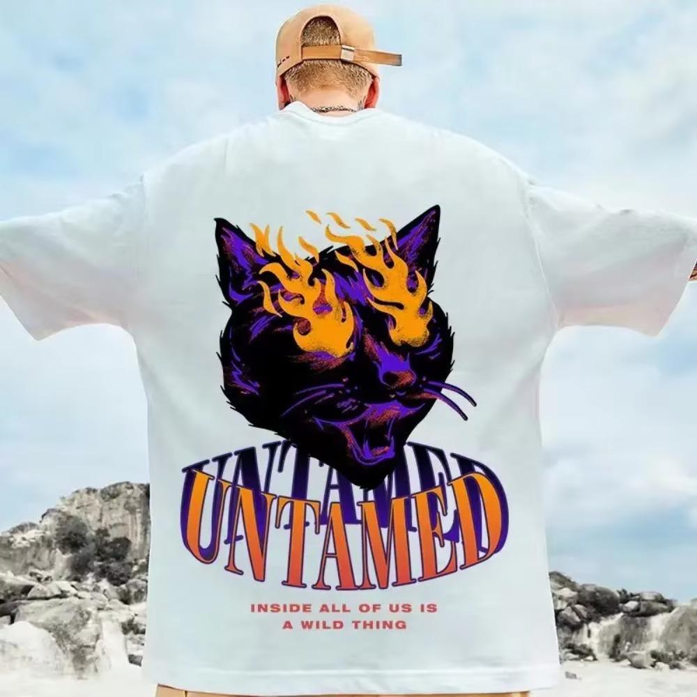 

Летняя новая повседневная свободная футболка с короткими рукавами, мужская модная свободная футболка с принтом, большой размер 8XL, хип-хоп, парная одежда, короткий рукав, хлопковый топ XXXXXL белый