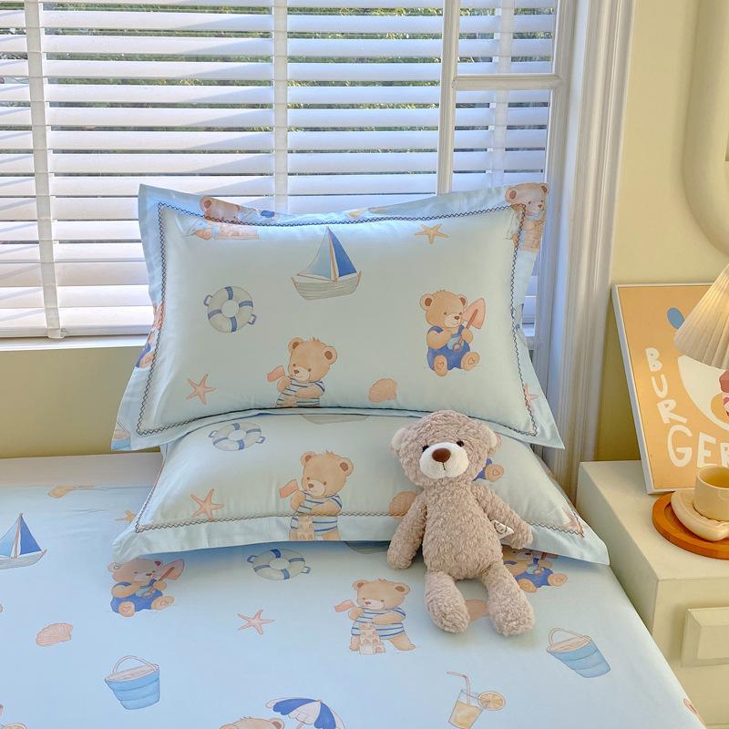 2pcs New Style Small Floral Small Fresh Ins Style Floral Washed Pillowcases One Pair Household Pillowcases