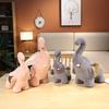 28cm/11.02in Elephant Plush Toy Doll Pink and Gray Happy Elephant for Kids&Girlfriend Holiday Birthday Xmas Gifts Home Decor