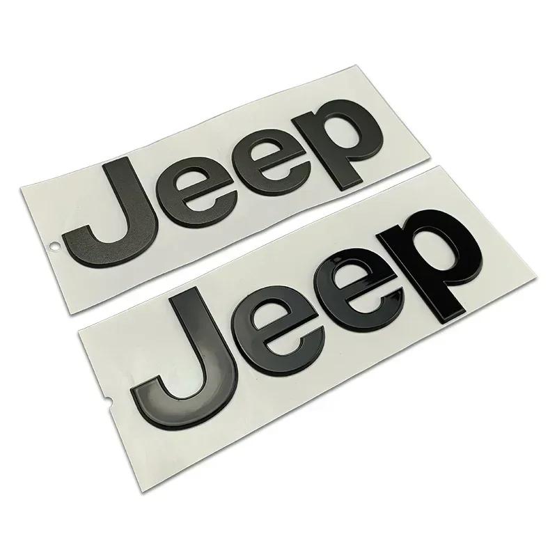 ABS Car Front Emblem for Jeep Grand Cherokee Commander Renegade Liberty Compass Patriot Wrangler Tj Jk Trunk Sticker Decoration AMR1