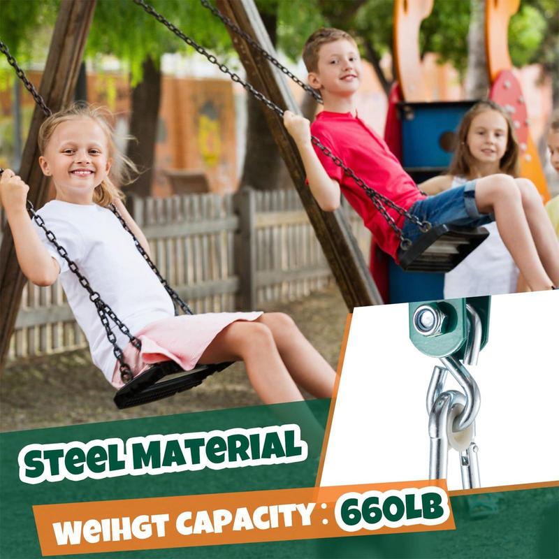 

Swing Hooks Heavy Duty 2-piece Swing Set Hardware Connects Replacement Swivel Bracket Carabiner For Outdoor Deck Garden CHINA