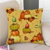 Gold Autumn Fall Pumpkin Harvest Art Thanksgiving Day Decoration Throw Pillow Car Pillow Case Cotton Linen Sofa Cushion Covers