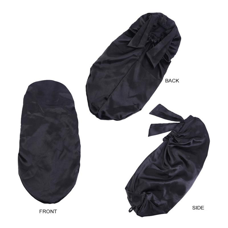 Bowknot Braid Bonnet, Unscented Satin Sleep Cap With Elastic Band And Long Tie For Women - Breathable Night Hair Bonnet