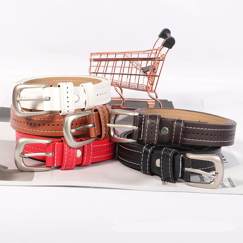 Needle Buckle Ladies Belt Versatile Jeans Casual Small Hole Cut Belt Line