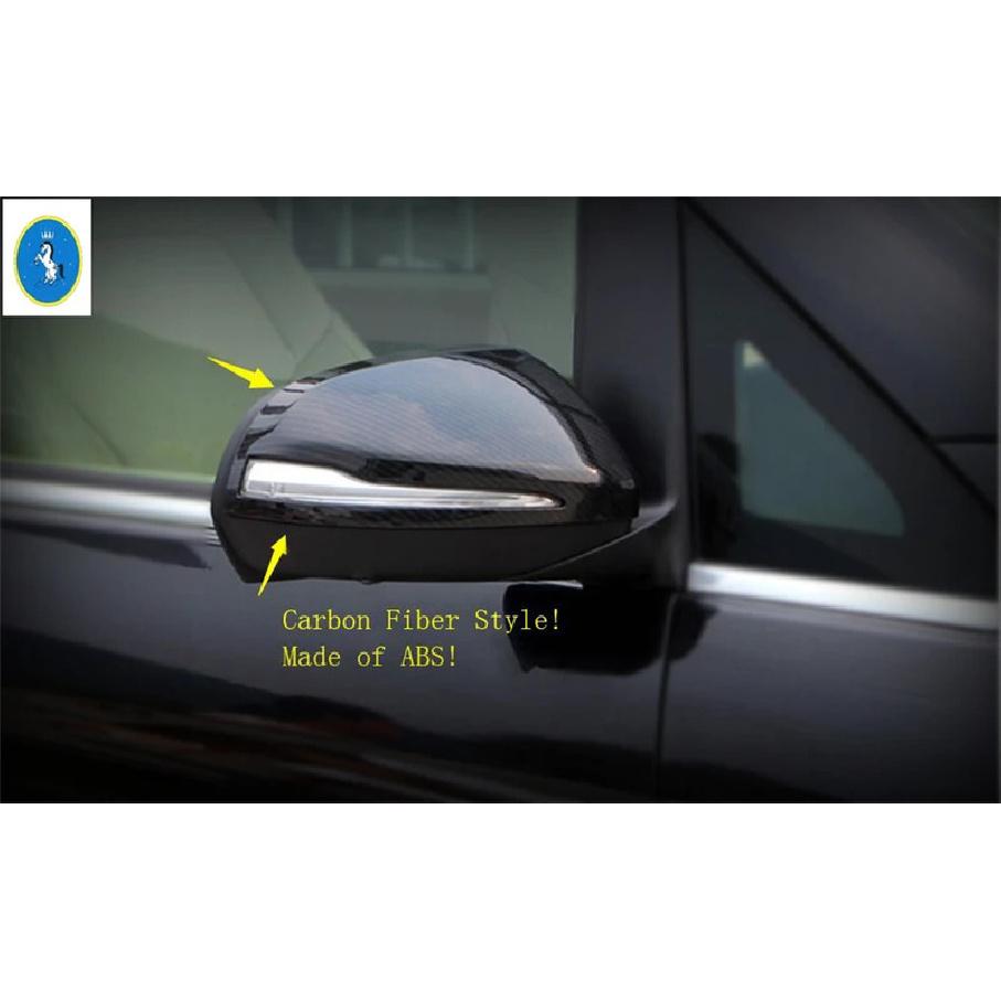 Side Door Rearview Mirror Chrome / Carbon Fiber Exterior Accessories Cover Trim For Mercedes-Benz V Class V260 W447 2014 -