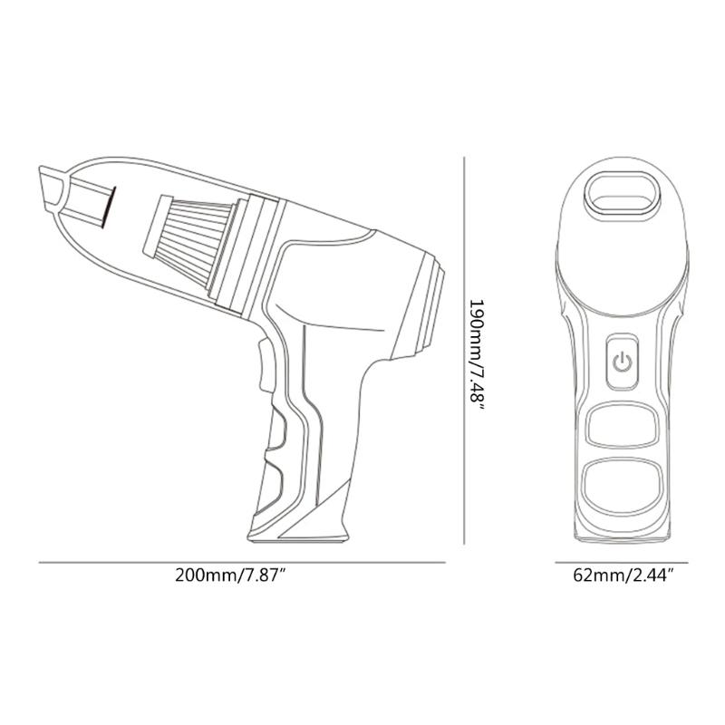 Vacuum Cleaner Highs Power Upgraded 80W Wet & Dry Handheld Car Vacuum Cleaner