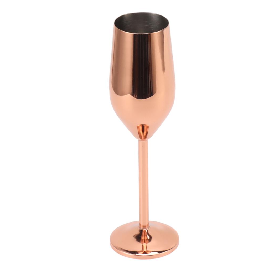Champagne Flutes Stainless Steel Copper Plating Dishwasher Safe Champagne Glasses for Party Home
