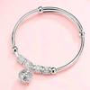 Fashion 925 Silver Bracelet Woman Luxury Designer Bracelet Adjustable Charm Bangle Girls Party Wedding Jewelry Gifts