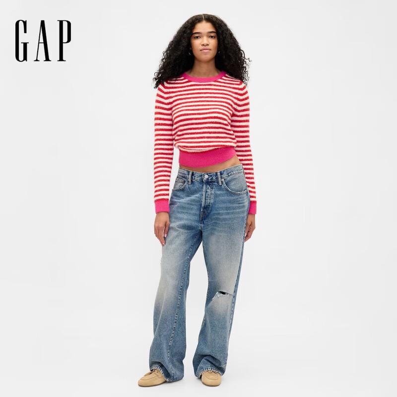 GAP Women's Round Neck Loose Knit Sweater